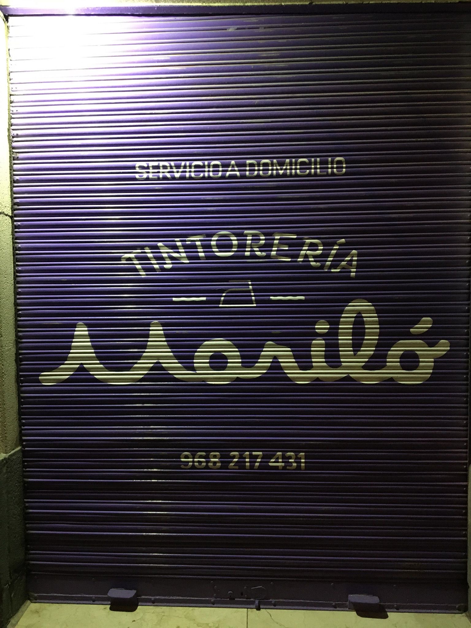 Fachada Tintorería Mariló servicio a domicilio Murcia